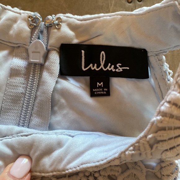 Lulu’s Love Poem Light Blue Lace Mini Dress - Picture 4 of 4
